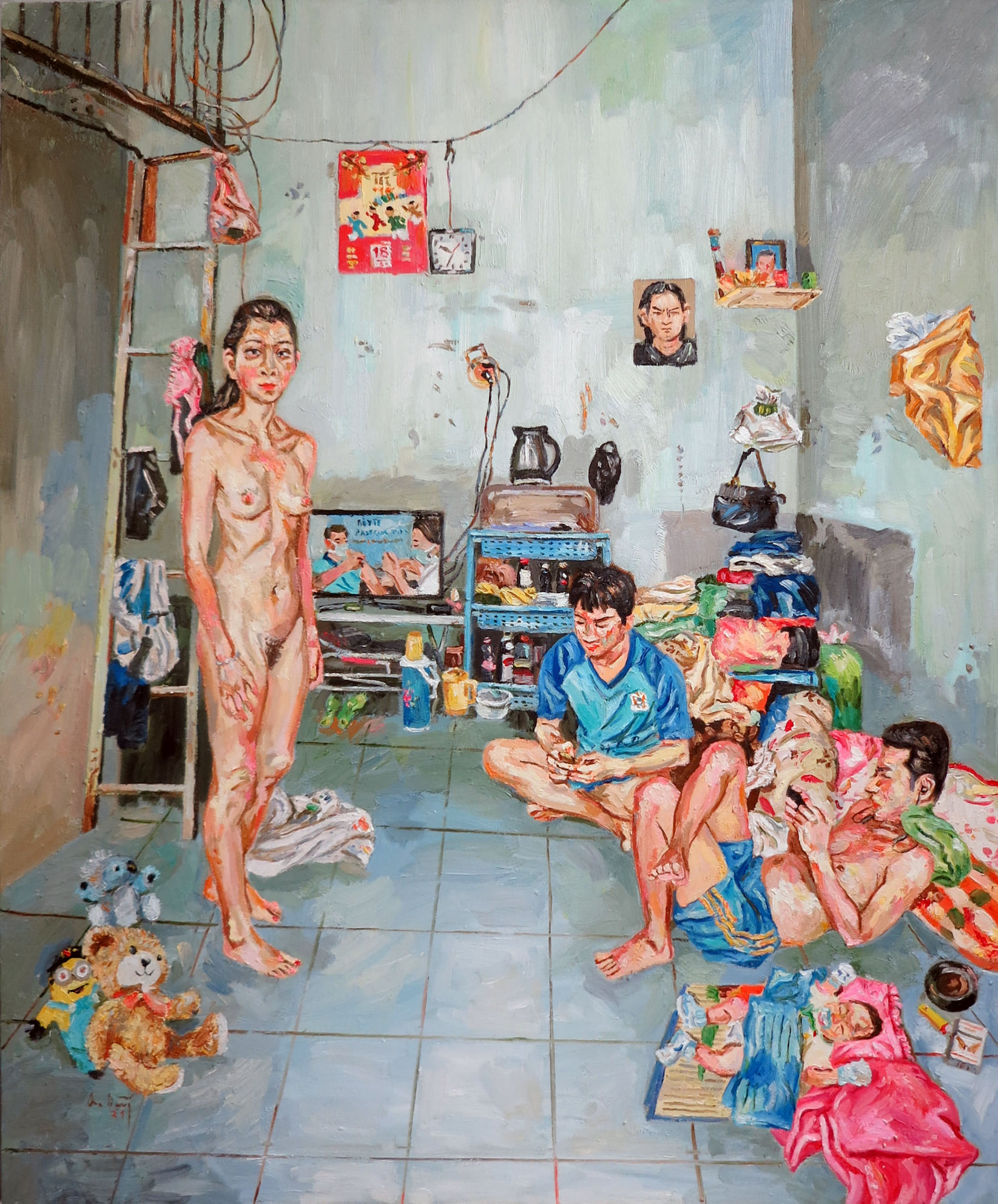 Phòng Trọ, Sơn Dầu, 100x120cm, 2021